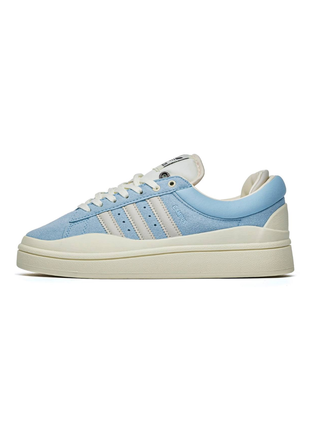 Замшевые женские кеды / кроссовки adidas campus bad banny blue