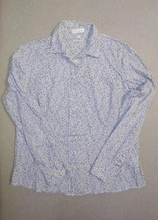 Качественная хлопковая рубашка в цветочном принте, р. с-м4 фото