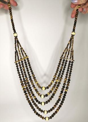 Этничный колье бохо из натуральной кости