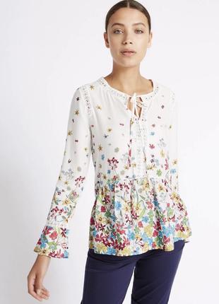 Блуза з квітковим принтом marks&spencer