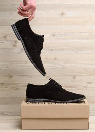 Мужские кожаные летние туфли vankristi classic black. кроссовки мужские повседневные. мужская обувь8 фото