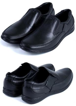 Чоловічі шкіряні туфлі чорні matador officer shoes, чоловічі демісезонні повсякденні. чоловіче взуття