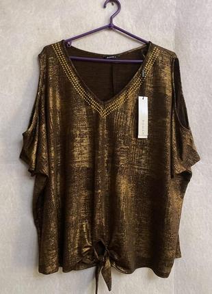 Трикотажная женская блузка отличного качества р.52-561 фото