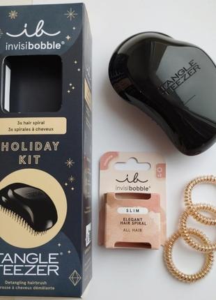 Набор для волос : щётка tangle teezer + резинки invisibobble1 фото