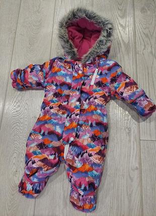 Шикарный яркий зимний комбинезон от next 6-9 месяцев