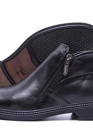 Мужские  зимние кожаные ботинки натуральной кожи vankristi, сапоги, кроссовки черные, спортивные ботинки6 фото
