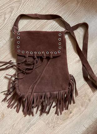 Сумка в стиле бохо,кожа