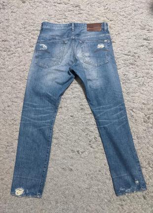 Джинси g star raw, 3301 tapered, w33l32, дуже крута пара джинсів, дири не сквозна , прошиті з середини , тому можна ходитив будь який сезон)8 фото