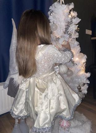 Платье на девочку праздничное снежинка в садик2 фото
