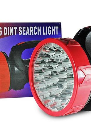 Фонарь прожектор аккум xy-736 25 led + 12 led боковая панель, зу 220в + ремешок