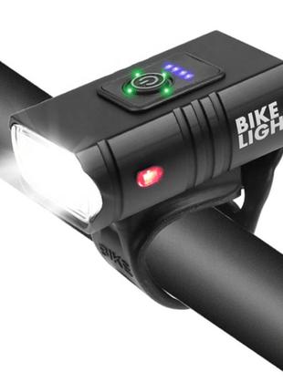 Акумуляторний велосипедний ліхтар із мигалкою bike light bk-01 pro xpe | велофара на кермо3 фото