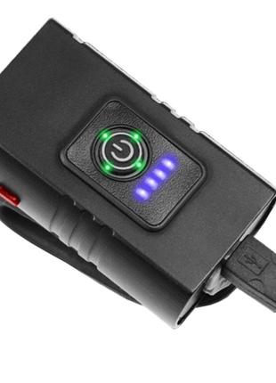 Акумуляторний велосипедний ліхтар із мигалкою bike light bk-01 pro xpe | велофара на кермо4 фото