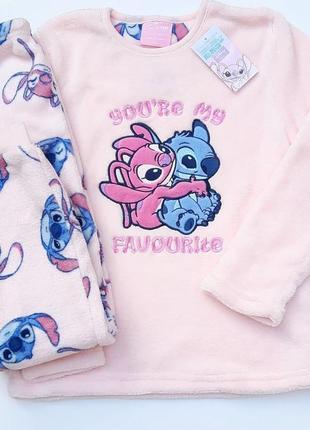 Флисовая пижама для девочки lilo &amp; stitch disney primark призрак оригинал1 фото