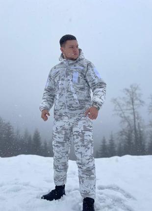 Зимовий костюм мультикам білий, мультикам сніг, multicam alpine