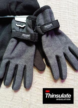 Комплект: шарф та рукавички thinsulate. нові з етикеткою магазину. фліс.8 фото