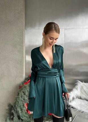 Роскошное атласное платье 🖤 новогодняя коллекция3 фото