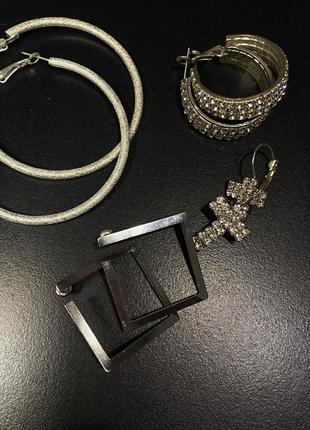 Набір сережок в сріблі