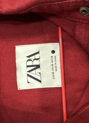 Джинсовая рубашка куртка с бахромой и стразами zara4 фото