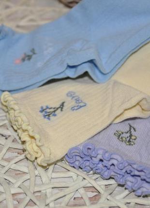36-38 нові фірмові жіночі шкарпетки 3 пари в рубчик з принтом квіти lc waikiki вайкікі6 фото