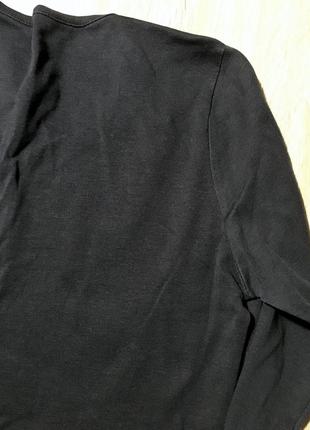Гольф женский, черный, хлопок, с v-образным вырезом4 фото