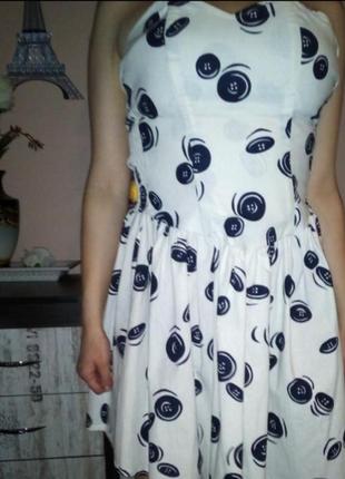 Красиве бавовняне плаття в принт гудзики miss selfridge1 фото