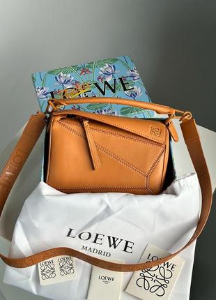 Loewe paula's ibiza puzzle bag in classic calfskin ginger сумка