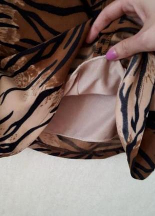 Новая короткая юбка тигровая мини4 фото