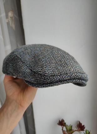 Шерстяна кепка жиганка harris tweed 58-59 шерстяна жиганка восьмиклинка stetson brunello