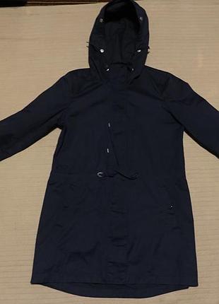 Стильный бесподкладочный смесовый тренч черного цвета selected femme narah trenchcoat дания 40 р.