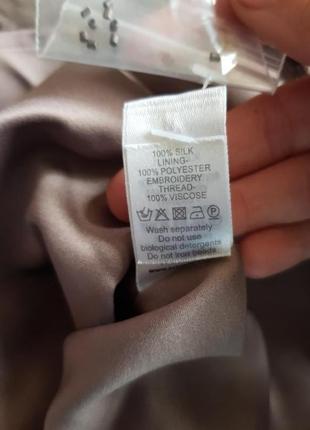 Новая шелковая юбка мини коричневая натуральный шелк4 фото