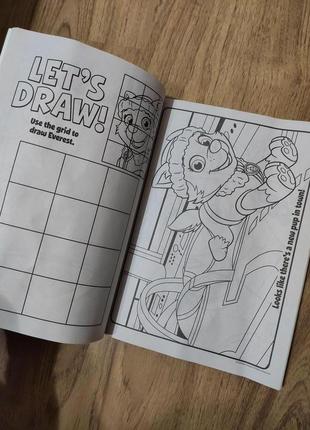 Дитяча розмальовка activity book usa собачий щенячий патруль скай еверест гонщик кримез маршал1 фото