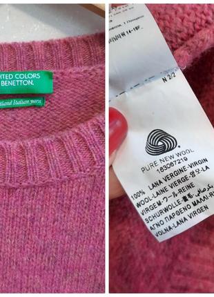 United colors of benetton свитер из чистой шетландской шерсти10 фото