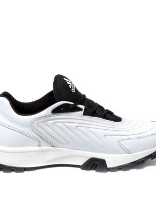 Мужские кожаные кроссовки adidas (адидас) originals ozelia white, мужские кеды белые. мужская обувь5 фото