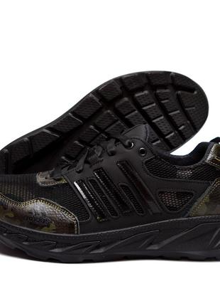Чоловічі літні кросівки adidas (адідас) khaki, туфлі текстильні хакі, кеди оливкові, чоловіче взуття3 фото