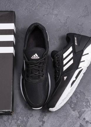Чоловічі літні кросівки сітка adidas (адідас) originals ozelia black, текстильні кеди чорні, чоловіче взуття10 фото