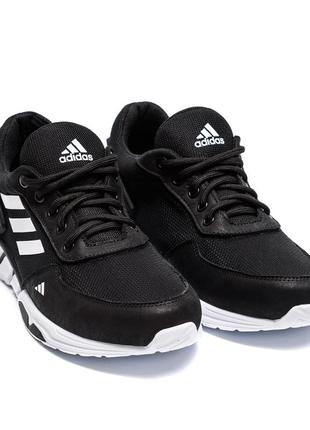 Чоловічі літні кросівки сітка adidas (адідас) originals ozelia black, текстильні кеди чорні, чоловіче взуття2 фото