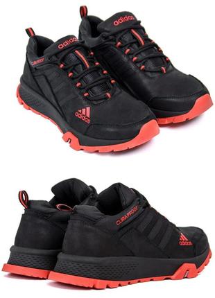 Чоловічі шкіряні кросівки adidas (адідас) terrex black, чоловічі черевики, кеди повсякденні. чоловіче взуття