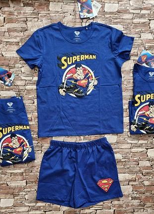 Пижама с суперменом для парня. шорты и футболка. 100% бавовна.