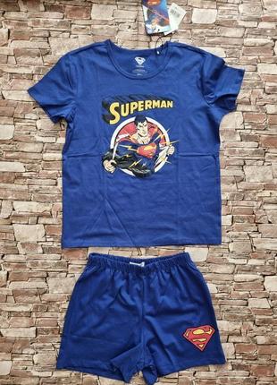 Пижама с суперменом для парня. шорты и футболка. 100% бавовна.2 фото