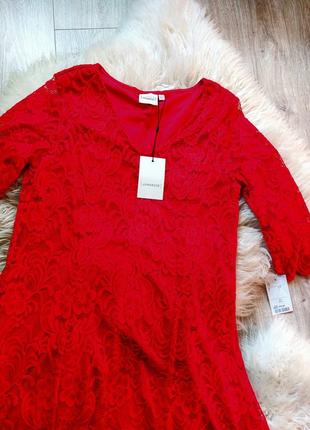 ❤️🌟🧡 вишукане червоне плаття з гіпюру5 фото
