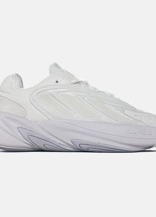 Мужские повседневные кроссовки adidas ozelia white reflective, мужские кеды адидас белые. мужская обувь3 фото