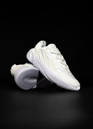 Мужские повседневные кроссовки adidas ozelia white reflective, мужские кеды адидас белые. мужская обувь9 фото