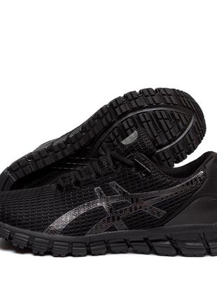 Чоловічі кросівки сітка asics асікс black, чоловічі туфлі повсякденні, кеди чорні, чоловіче взуття2 фото