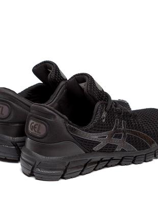 Чоловічі кросівки сітка asics асікс black, чоловічі туфлі повсякденні, кеди чорні, чоловіче взуття5 фото