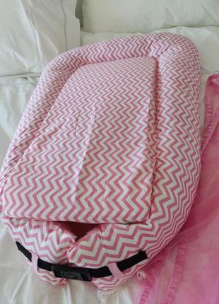 Дитяче переносне складне ліжечко з москітною сіткою portable baby bed, безкаркадне дитяче ліжечко5 фото