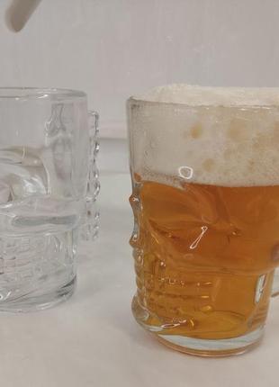 Набор пивных бокалов "череп" для пива, набор пивных кружек1 фото