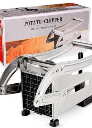 Картоплерізка прес для нарізування картоплі фрі соломкою potato chipper, прилад для різання картоплі4 фото