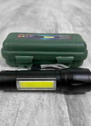 Мощный светодиодный led аккумуляторный ручной фонарик с функцией стробоскопа