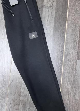 Чоловічі теплі зимові спортивні штани jordan (джордан), чоловічі спортивні чорні штани, зима. чоловічий одяг1 фото