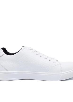 Чоловічі шкіряні кросівки puma (пума) white, чоловічі туфлі білі, повсякденні кеди. чоловіче взуття2 фото